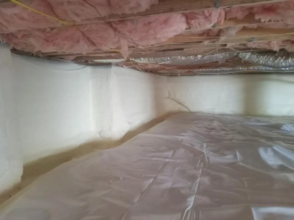 Crawl space encapsulation with closed-cell spray foam for Roof Waterproofing in Kenosha